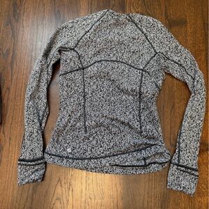 Lululemon Athletica Black and Gray Long Sleeve Top